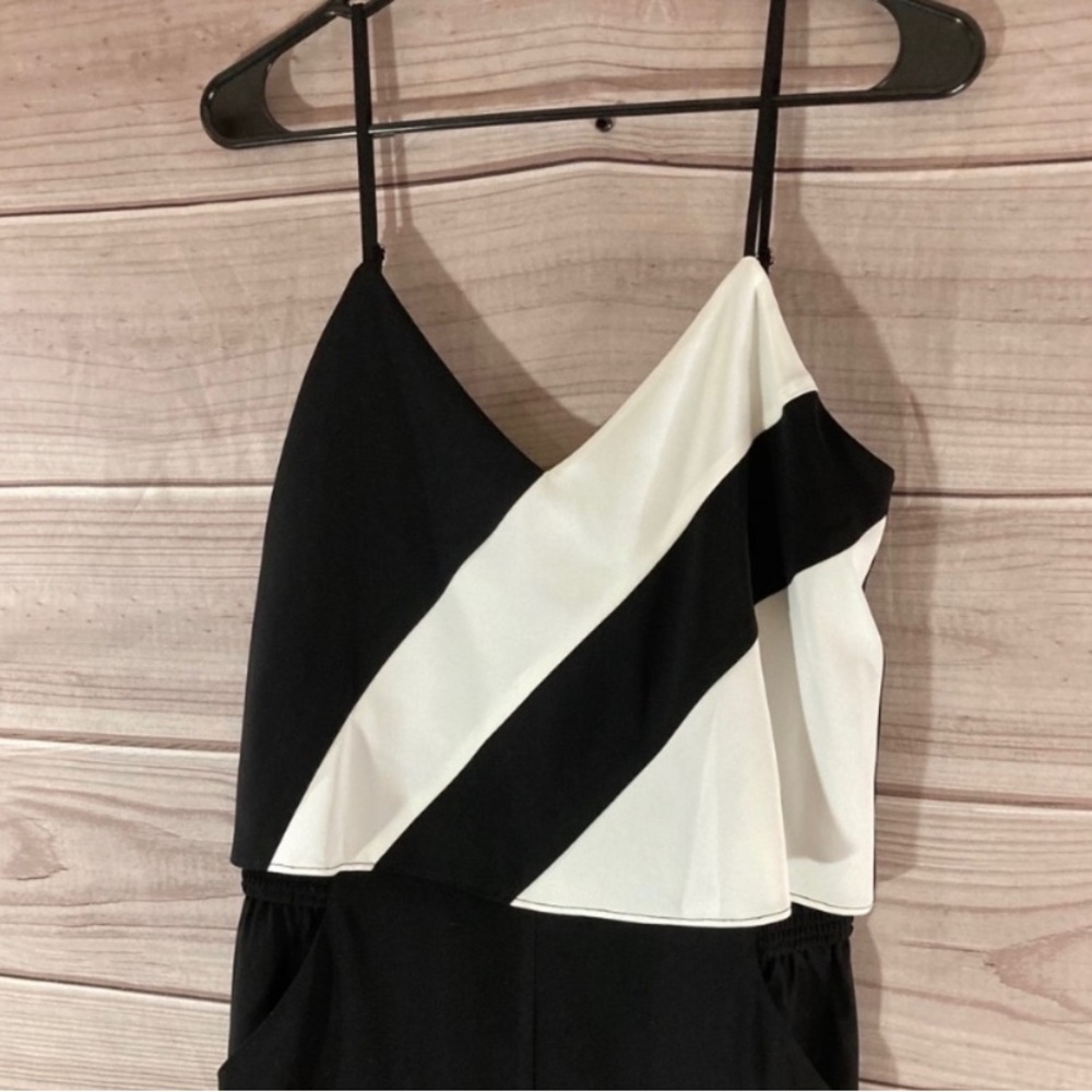 Parker Frida Jumpsuit Colorblock Combo Crop Black Pearl